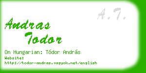 andras todor business card